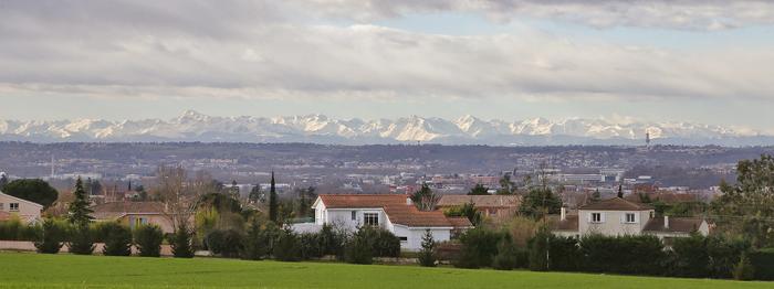 Toulouse - vue sur les Pyrénées